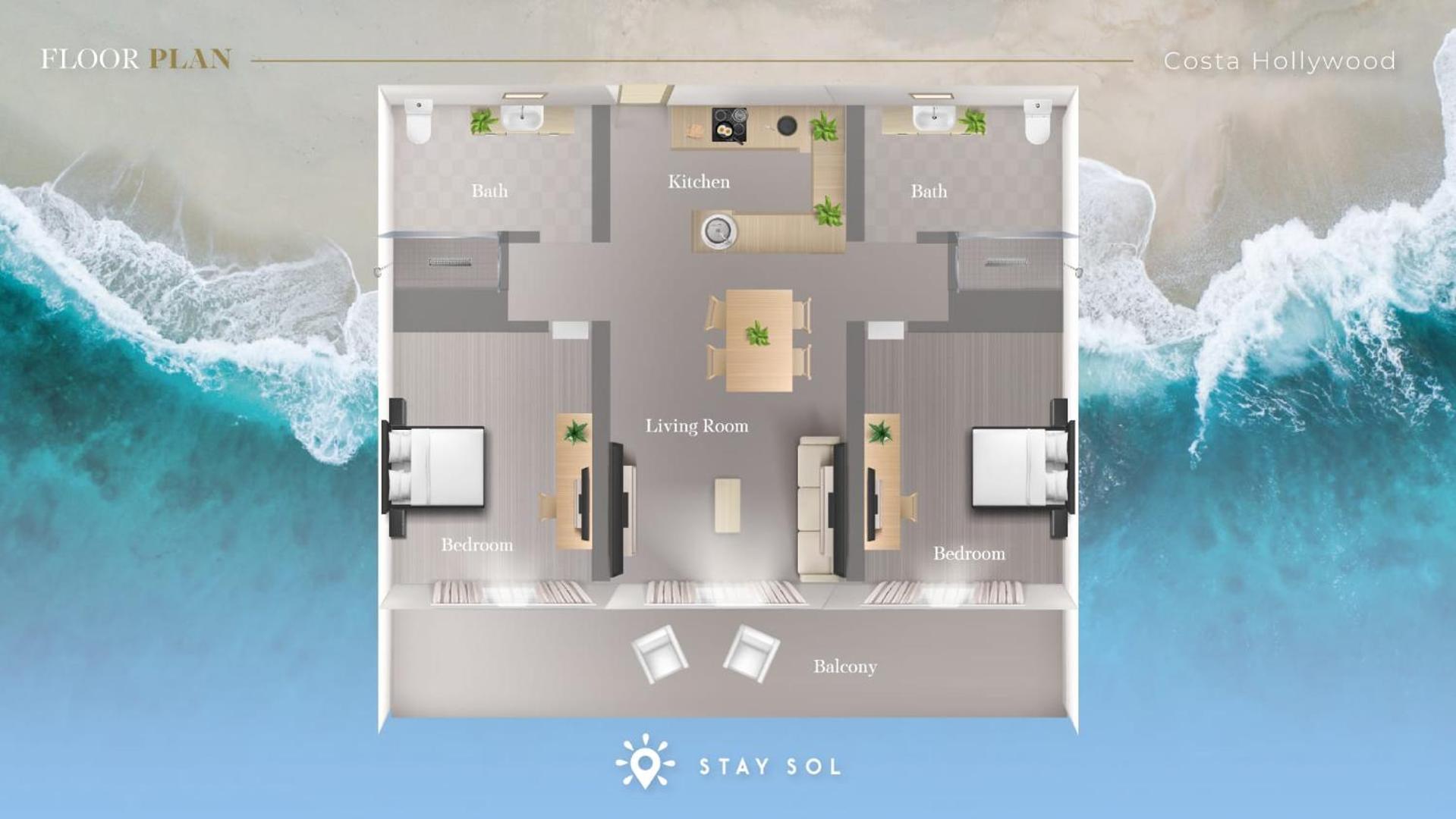 Apartment With Bay View Balcony - Pool - Up To 6 - Gym Hollywood Exterior foto